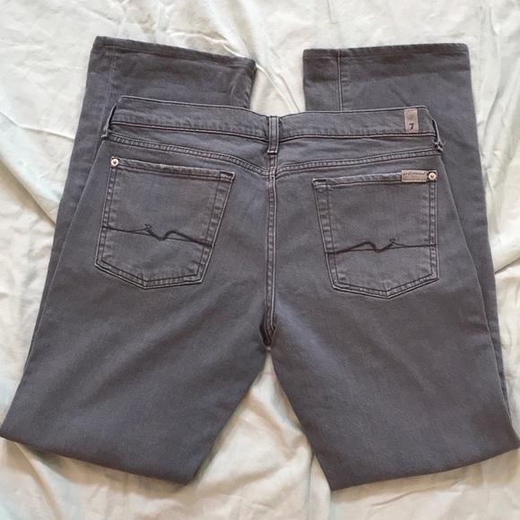42. 7 FAM Gray Jeans Sz 32 Bootcut - Picture 2 of 9
